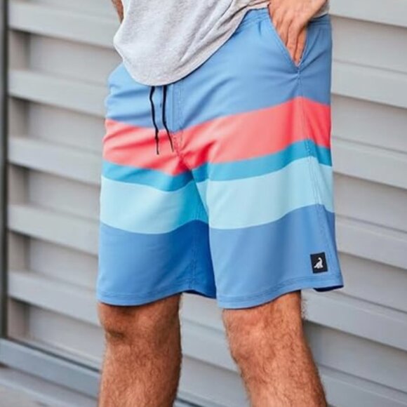 Men's Board/Swim Shorts. 4-way Stretch. UPF50. Key Holder. Surf Cuz 30" - Picture 3 of 13